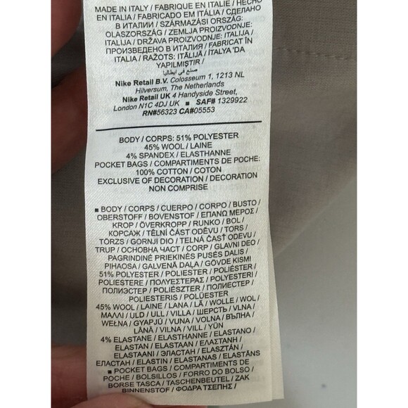 Nike‎ ESC Every Stitch Considered Gray Wool Blend Barrel Pants Women Size S NWT - Picture 7 of 14